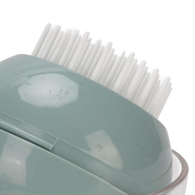 Pet Massage Brush, Comfortable Grip and Efficient Design Gentle Remove Loose Hair Pet Grooming Cleanup Comb for Short Haired Dogs and Cats(Gray) (Green)