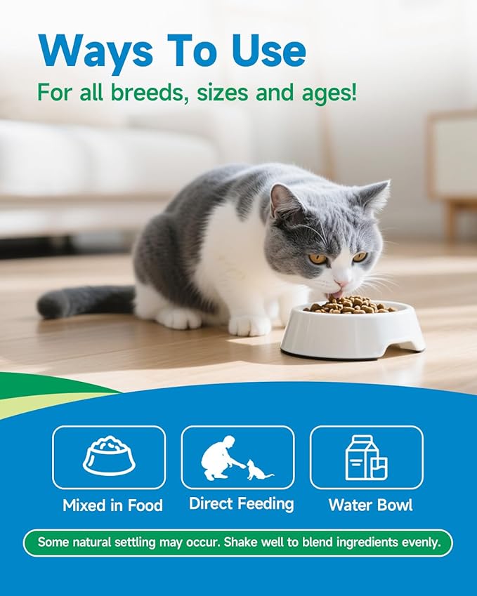 Lysine Supplement for Cat, Immune Support for Cats, with L-Lysine HCI, Niacinamide, L-Taurine, Folic Acid, Vitamins, Runny Nose, Sneezing & Allergy Relief, Respiratory Health, Eye Function Supplement