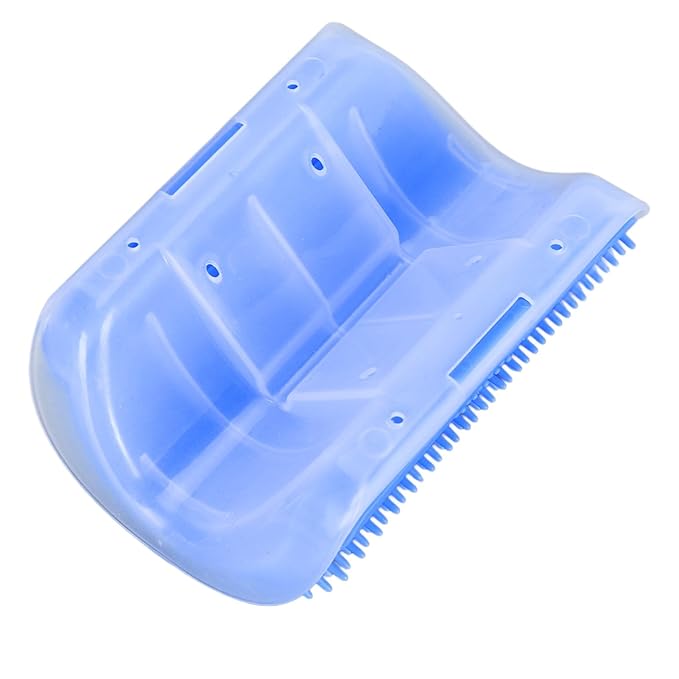 2PCS Self Grooming Cat Brush Interactive Toy Soft Cat Wall Corner Scratcher Massage Combs with Catnip (Blue)