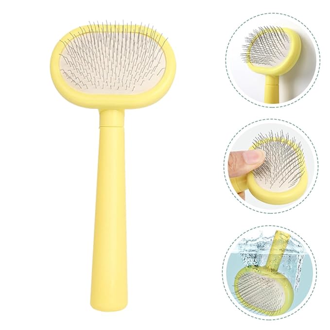 VANZACK Cat Hair Cleaning Comb Comfortable Grip Plastic Grooming Brush for Cats Massage Effect Comb for Pet Hair Removal Promotes for Cat Grooming and Bonding