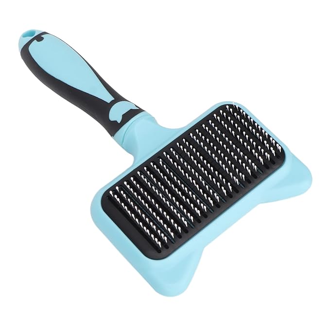 Cat Brush for Shedding, Cat Brushes for Indoor Cats, Cat Brush for Long or Short Haired Cats, Cat Grooming Brush Cat Comb for Pet Massage Removes Loose Hair and (Blue)