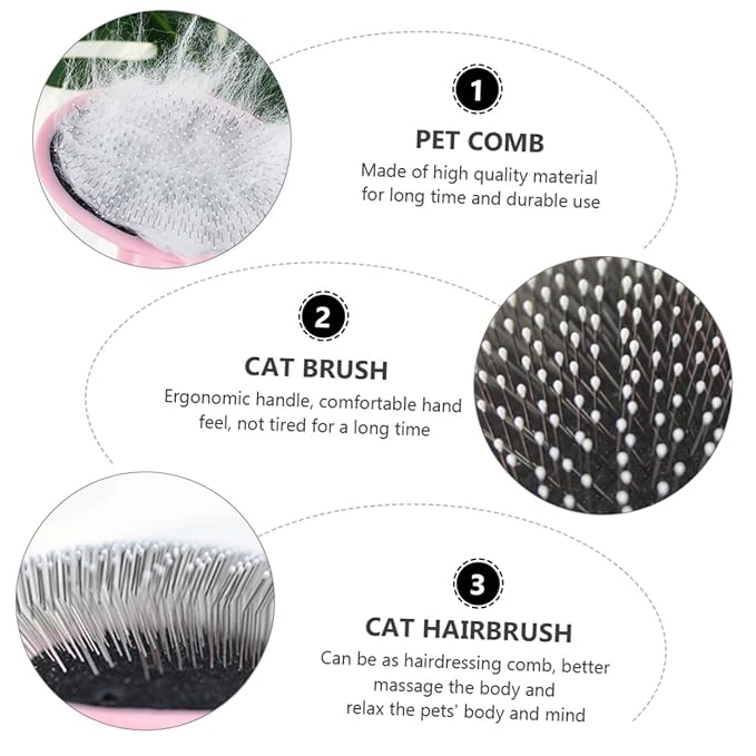 Cat Hairbrush Pet Grooming Tool Pet Comb Cat Supplies Cleaning Brush Massage Body Mind for Hair