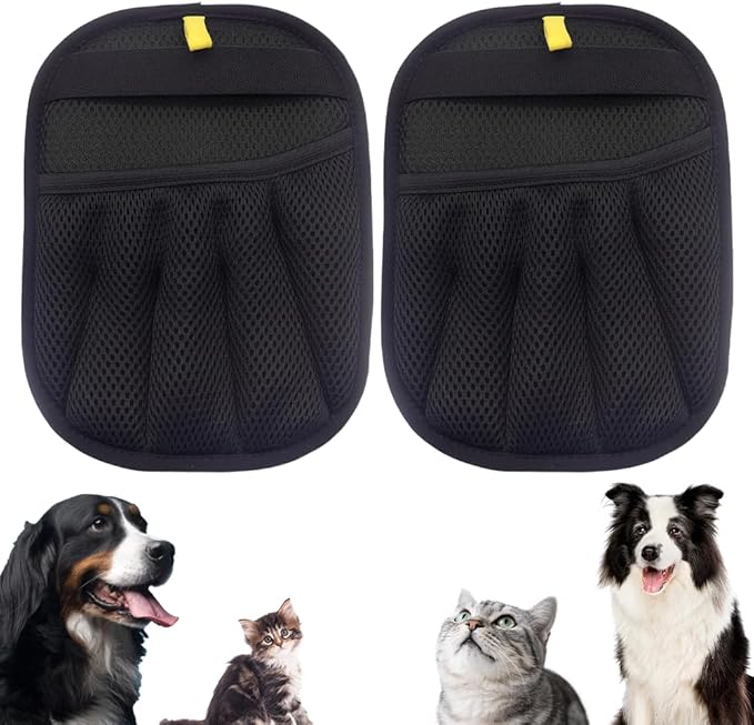 Pet Hair Remover Glove, 2025 Electrostatic Pet Hair Removal Gloves for Dogs and Cats, Reusable Cat & Dog Hair Remover for Couch, for Couch, Furniture, Carpet, Car Seat, Fur Removal Tool (2 pcs)