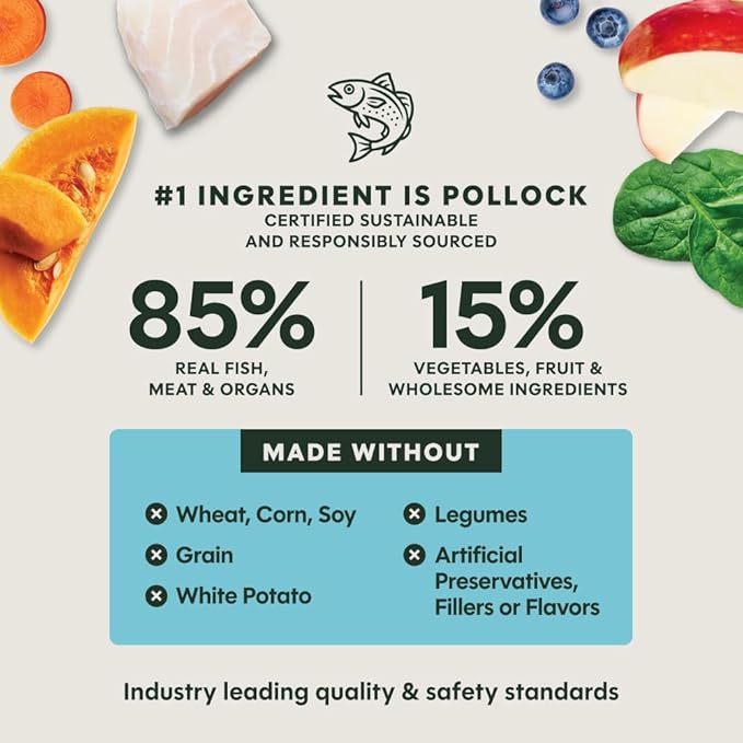 Instinct FreshDried Bites, Natural Freeze-Dried Dog Food, Grain Free - Wild-Caught Pollock, 24 oz. Bag