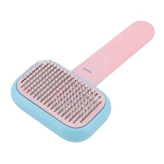Pet Slicker Brush Self Cleaning Massage Prevent Slip Dog Cat Grooming Comb for Shedding Hair