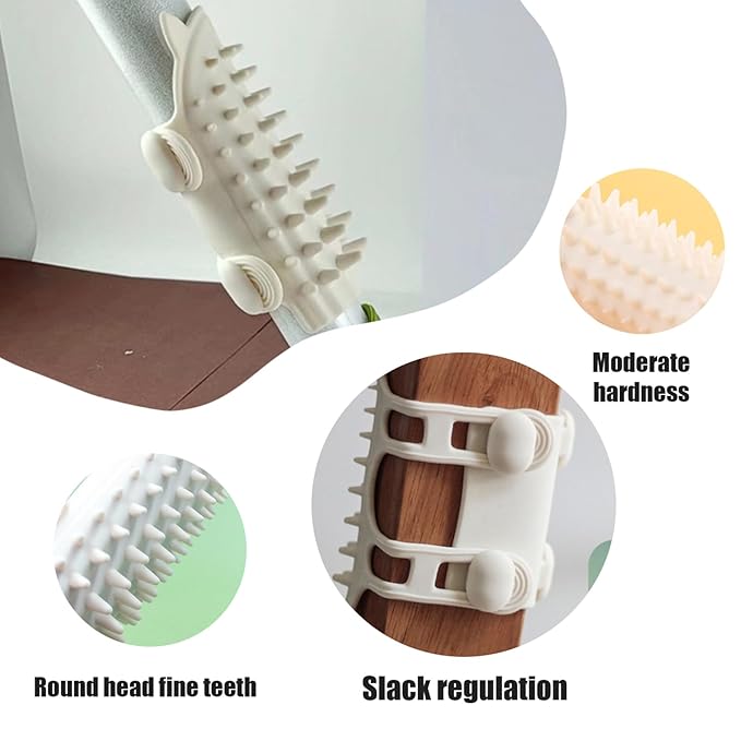 Cat Corner Brush,2Pcs Soft Silicone Self-Grooming Cat Corner Brush - Elastic Straps, Shedding & Tickling Tool for Cats & Dogs