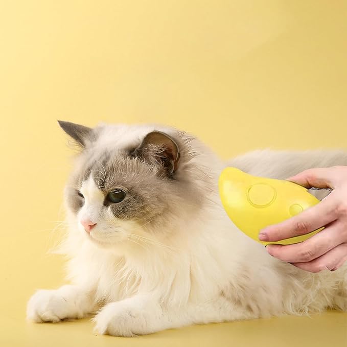 Cat Steamer Brush, Electric Cat Brush With Spray, Self Cleaning Steams Cat Brush, Multifunctional Dog Steamer Brush For Massage, 3 In 1 Cat Grooming Brush Pet Hair Removal Comb For Cat And Dog