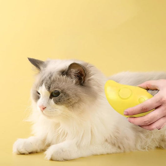 Cat Steamer Brush, Electric Cat Brush With Spray, Self Cleaning Steams Cat Brush, Multifunctional Dog Steamer Brush For Massage, 3 In 1 Cat Grooming Brush Pet Hair Removal Comb For Cat And Dog