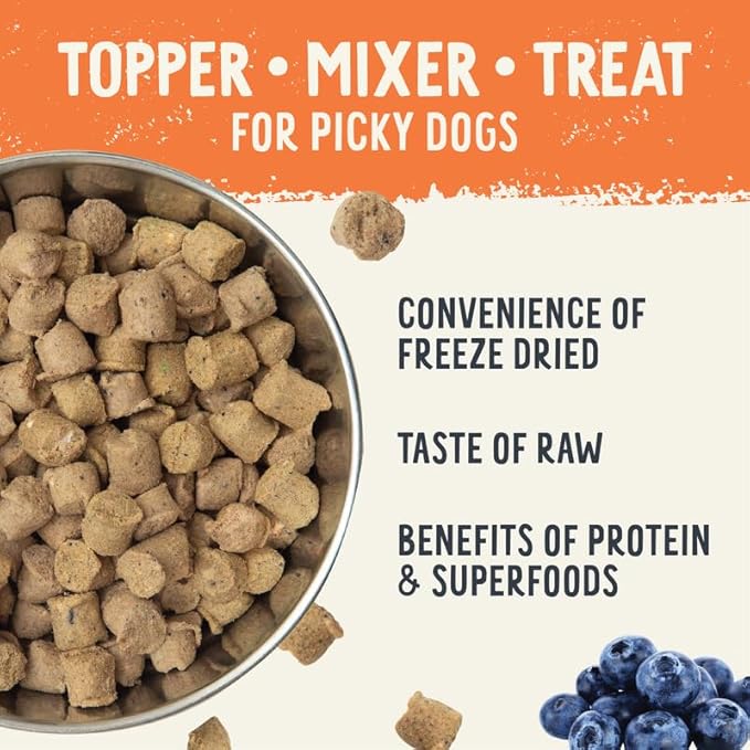 Health Extension SuperBites Freeze-Dried Raw Chicken Meal Mixer for Dogs, (3.5 oz, 99.2 g) – Premium Blend with Raw Proteins and Superfoods for Optimal Nutrition
