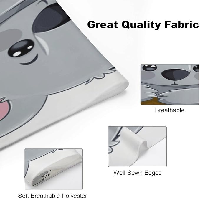 Dog Bandana Spring Pet Scarf Adjustable Triangle Green Leaf Koala Printing Dog Bib Washable Polyester Puppy Bandana for Small Medium Large Dogs Cat Birthday Party Supplies