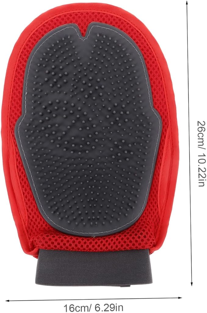 TOYANDONA Double Sided Pet Massage Glove Brush for Gentle Grooming Efficient Hair Deshedding Tool for Cats Dogs with Breathable Mesh Comfortable Padding for Pet Care