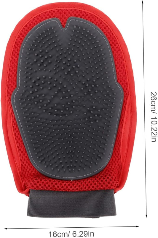 TOYANDONA Double Sided Pet Massage Glove Brush for Gentle Grooming Efficient Hair Deshedding Tool for Cats Dogs with Breathable Mesh Comfortable Padding for Pet Care