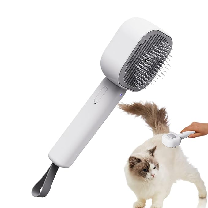 Cat Steaming Brush - Multifunctional Gentle Detangling, Non Irritating Hair, Water Spray Grooming Tool, Pet Care Accessory | Long Short Coat Dogs Puppy for Long Short Coat Dogs Puppy