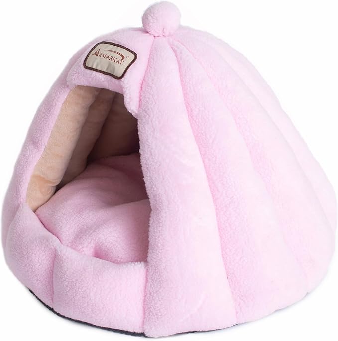 Armarkat Cat Bed Model C95GFS Powder Pink, 18.0" L x 18.0" W x 16.0" Th