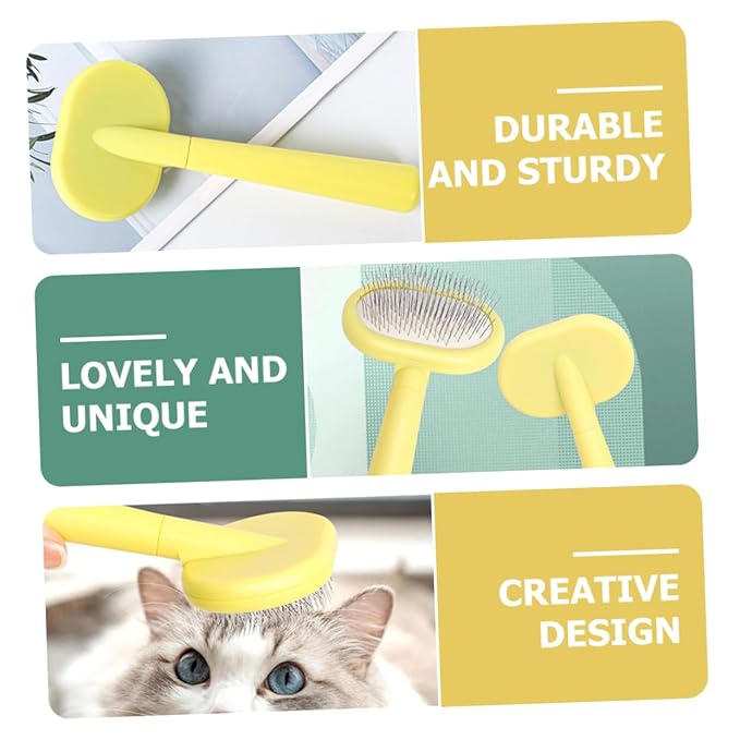 Plastic Cat Comb for Grooming and Cleaning Handled Pet Hair for and Cats Massage Effect Comfortable Handle for Shedding and Matted Fur Care