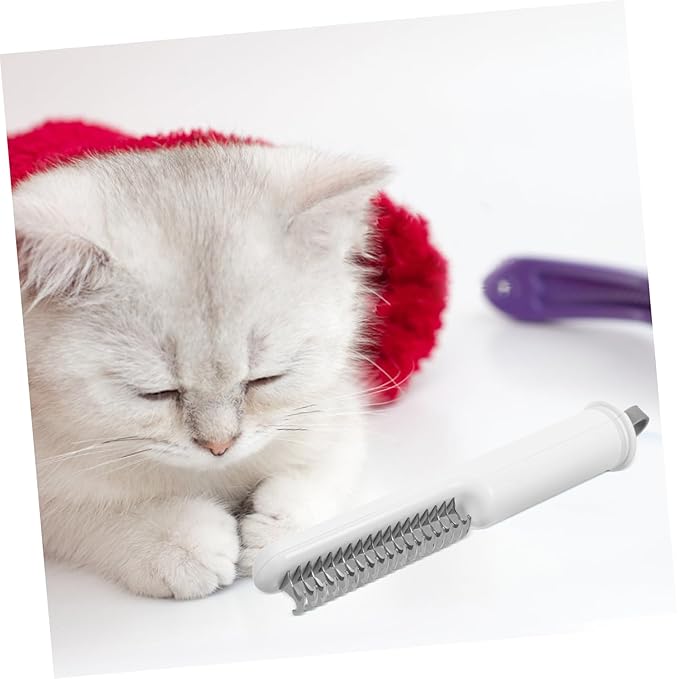 Mikikit Dematting PET Comb for Dogs Cats Detangling Grooming Brush for Shedding PET Hair Removal Tool Soft Grip Handle