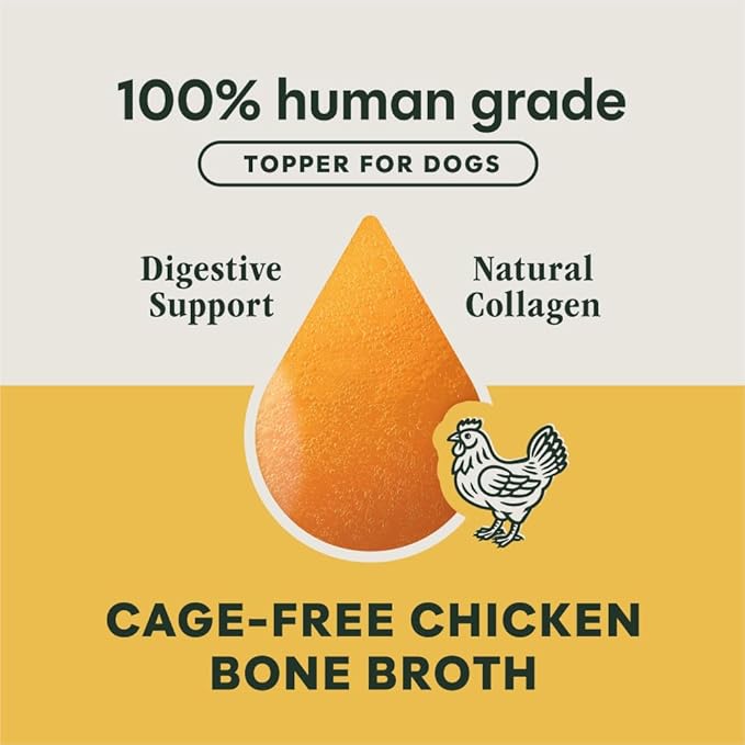 Instinct Bone Broth, Meal Topper for Dogs - Cage-Free Chicken, 16 oz. Pouch