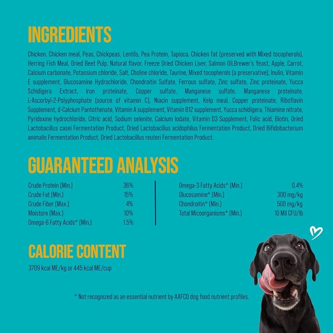Stewart Raw Coated Dog Food, Chicken & Vegetable Recipe, 10 Pound Bag, Freeze Dried Chicken Liver Powder Coating