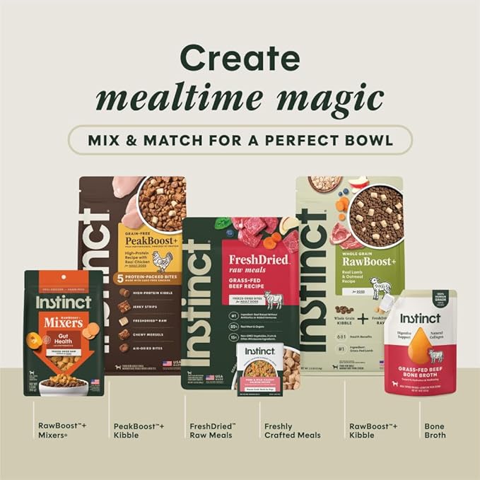 Instinct Freshly Crafted Meals, Dog Wet Food or Topper - Grass-Fed Beef, 11 oz. Carton