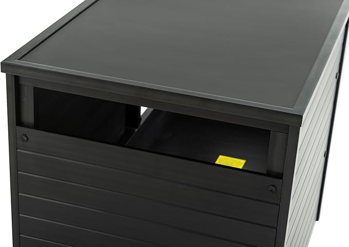 New Age Pet ECOFLEX Freedom Litter Loo Moisture‑Resistant Enclosure & End‑Table, Non‑Toxic, Pull Out Drawer, Indoor Cat Furniture, Espresso Black