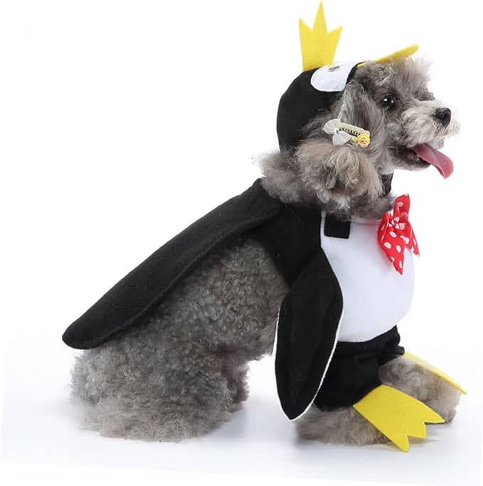 Penguin Dog Halloween Cape Costume Pet Cloak Party Apparel Puppy Supplies Large Size Cosplay Outfit for Dogs