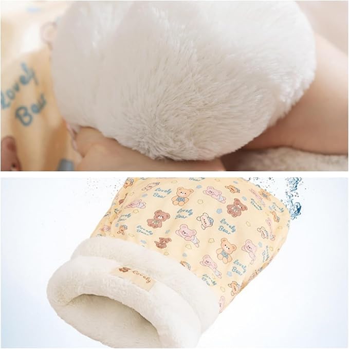 Cat Sleeping Bag for Indoor Cats, Cozy Pet Nest for Cats, Fluffy Cat Bed Cave for Small Dog Cat, Self Warming Winter Pet Sleeping Bags for All Seasons Indoors (Yellow)