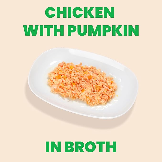almo nature HQS Natural Wet Cat Food Chicken with Pumpkin in Broth, Grain-Free, 5.29 oz (Pack of 24)