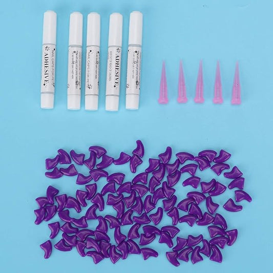 100Pcs Soft PVC Pet Cat Nail Cover Claw Grooming Accessory Decoration Set M Cat Nail Cover Cat Nail Cat Claw Pet Nail Grooming Cover Cat Cover Cat Grooming Accessory and (XS) (S) (M) (L) (XS)