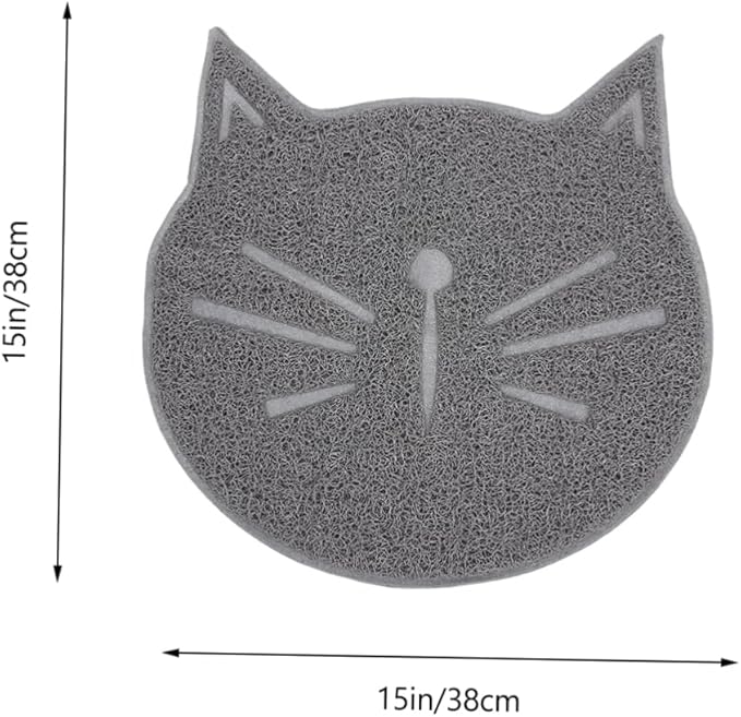 DOITOOL 3 Pcs Non-Slip Cat Litter Mat Pet Litter Tracking Mat for Cat Large Cat Feeding Pad