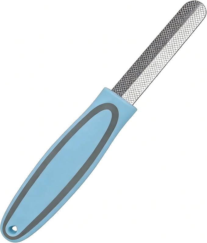 Pet Nail Files for Dogs and Cats, Beauty Tools with Textured Metal Surfaces, pet Nail Clippers, pet Supplies, pet Nail Remover, Blue Handle, 6.49in Length
