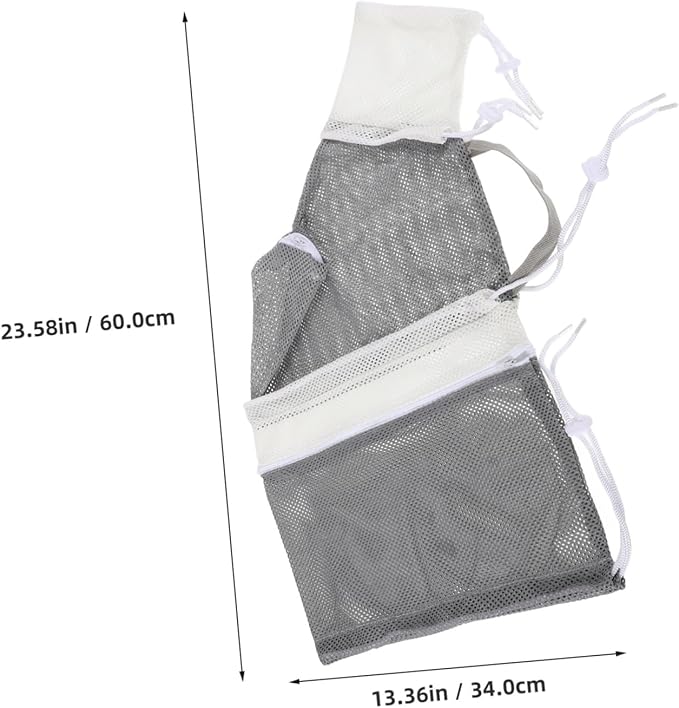 BESPORTBLE Cat Grooming Mesh Bag Adjustable Cat Bathing Bag for Nail Trimming Cleaning and Injections Breathable Design with Pull Ropes for Easy Control and Comfort Random Color