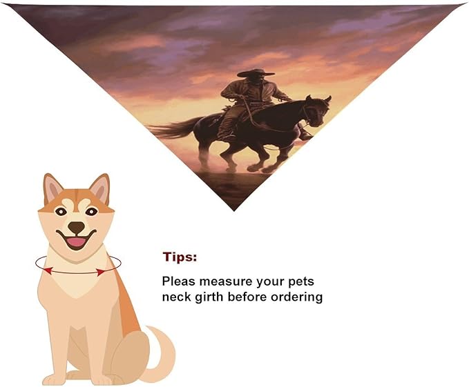 Dog Bandana Spring Pet Scarf Adjustable Triangle Cowboy West Printing Dog Bib Washable Polyester Puppy Bandana for Small Medium Large Dogs Cat Birthday Party Supplies