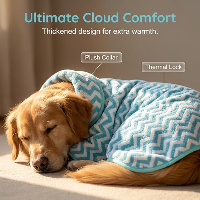 Dog Bathrobe, Super Absorbent Microfiber Drying Coat for After Bath, Warm Keeping Dogs Towel, Soft Pet Towel Robe for XS-XL Dogs, Dogs Bath Supplies (Blue, S)
