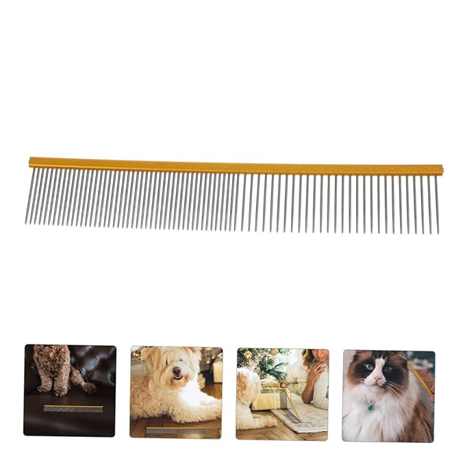 BESPORTBLE Sturdy Dog and Cat Grooming Comb Portable Wear-resistant Easy to Use Material