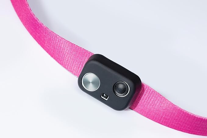 MS-5 Automatic Pet Door Collar, Genuine High Tech Pet Brand Dog Collar for Power Pet Doors - Deluxe Strap (Pink, Extra Large) - DC-PNK-MS5-XL