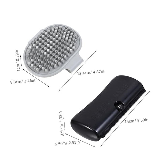 Balacoo 2pcs Pet Hair Removal Brush for Dogs Cat Grooming Deshedding Comb Thinning Dematting Gentle Horsehair Saw Comb