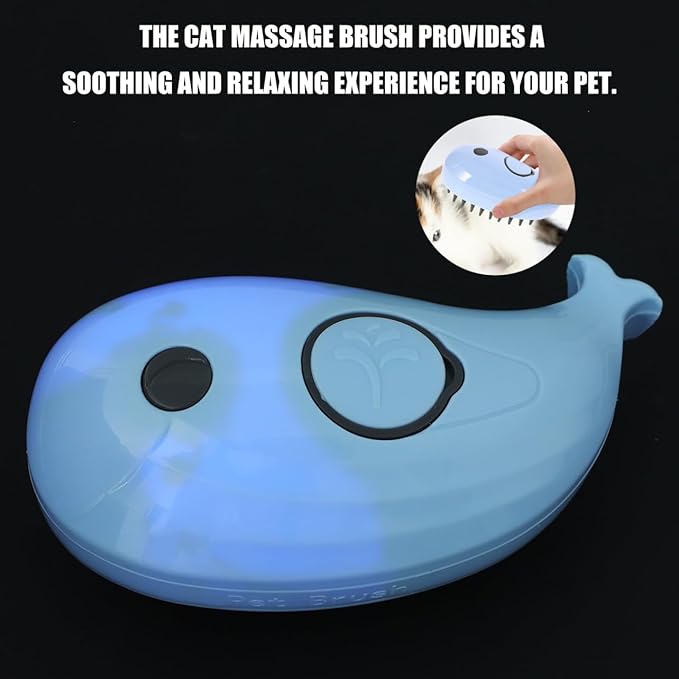 Milisten Self-cleaning Electric Cat Brush Multifunctional Steam Brush for Shedding Dematting Bathing Safe Materials Suitable for All Breeds Pets Efficient Massage Grooming Tool