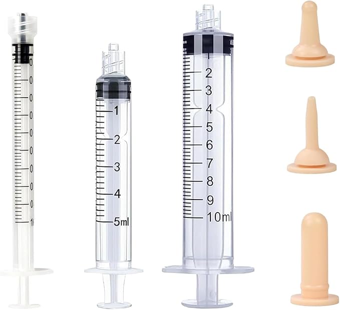 Newborn Kitten Nursing Bottle Feeding Kit, Pet Bottle, Silicone Nipples, 8 FR Feeding Tube, Pet Pill Shooter, Aspirator Bulb, Small Animal Feeding Supplies for Newborn Pet Dog Rabbit Goat