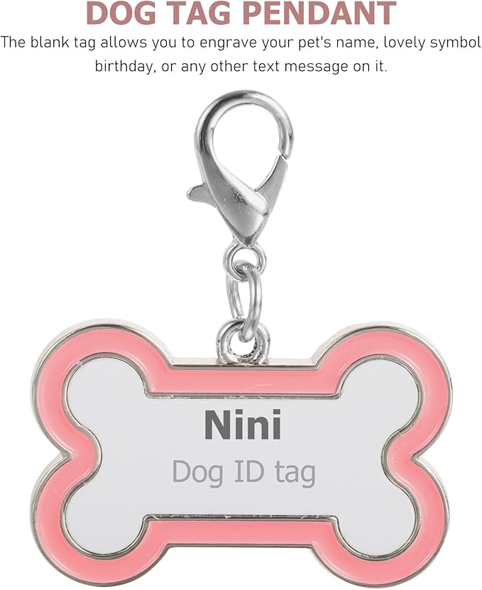 BESTYASH Sublimation Blank Pet Id Tags Set for DIY Heat Transfer Bone and Paw Shape for Dogs and Cats Sturdy Pet Supplies Accessory