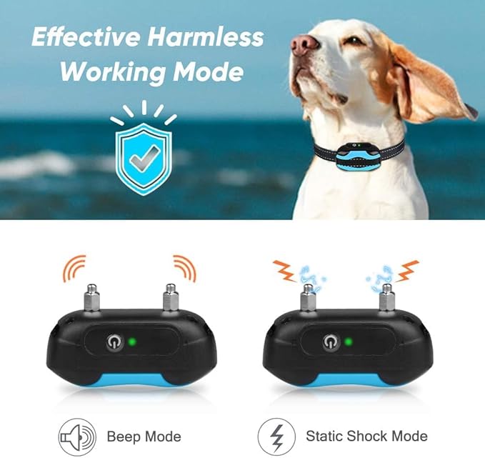 PcEoTllar Electric Fence for Dogs, Electric Dog Fence System, 1 Water Resistant Collar Receiver, with 656Ft Underground/Aboveground Boundary Wire, for Small Medium Large Dogs