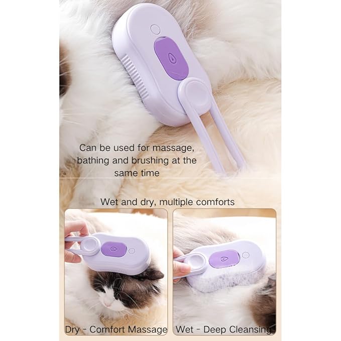 Cat Steam Brush, Cat Spray Comb, Pet Massage Shedding Brush, Rechargeable Silicone Steam Hair Brush, Multi-functional Cat And Dog Hair Brush,Cat Hair Steam Brush