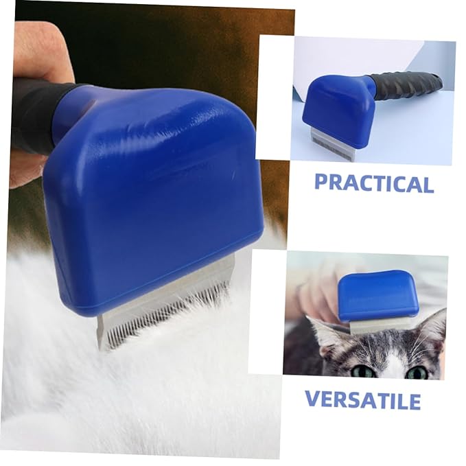 Happyyami Ergonomic Handle Dog Grooming Comb Cat Brush for Shedding Hair Dog Brush Deshedding Tool