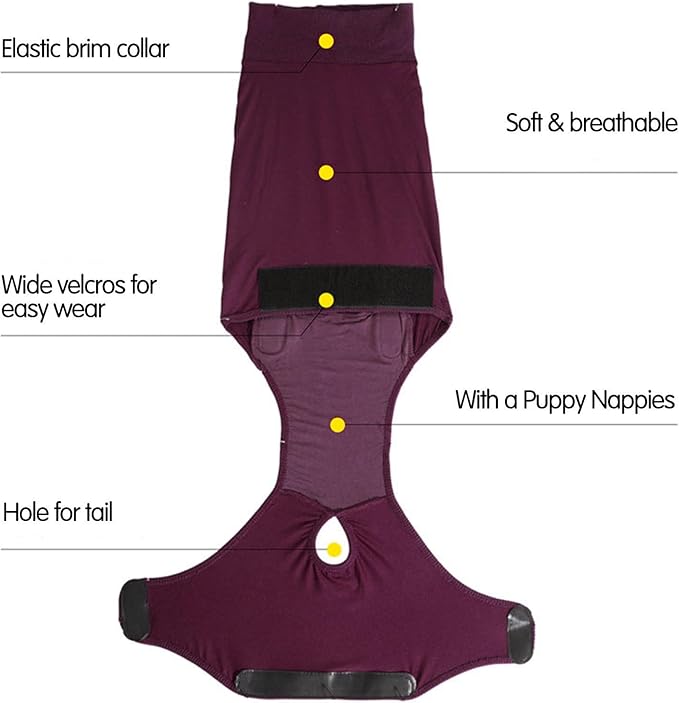 Breathable Polyester Dog Surgeries Bodysuit Ensuring and Comfortable During and Post Recovery Clothing Pet Supply Breathable Dog Recovery Bodysuit