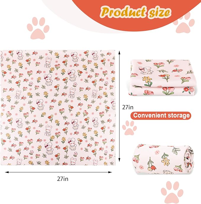 Cat Wrap for Cutting Nails and Grooming,Cat Restraint Wrap for Nail Clipping,Self-Adhesive Fabric Cat Swaddle Burrito Wrap for Nail Trimming (Rabbit Style)