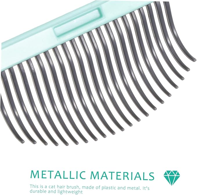 Pet Grooming Brush Mint Hair Comb with Massage Function Lightweight Non Slip Handle for Removing Loose Hair Tangles and Dander Gentle Grooming Tool for Long and Haired Cats