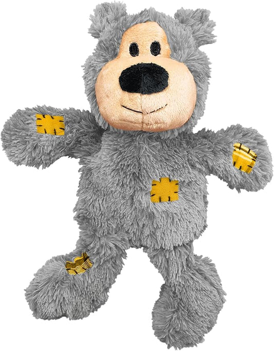 KONG - Wild Knots Bear - Internal Knotted Ropes and Minimal Stuffing for Less Mess (Assorted Colors) - For X-Small Dogs