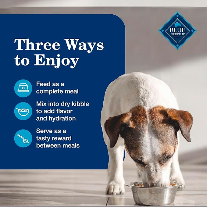 Blue Buffalo Homestyle Recipe Senior 7+ Chicken and Vegetable Dinner Wet Dog Food for Senior 7+ Dogs, Chicken Recipe, 12.5 oz. Cans, 3 Count