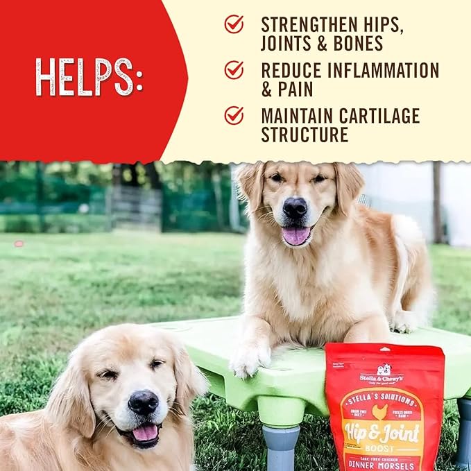 Stella & Chewy's Freeze-Dried Raw Dog Food for hip and joint - Cage-Free Chicken - Natural Solution for Cardiovascular Support & Energy - Premium Raw Nutrition - 4.25 oz.