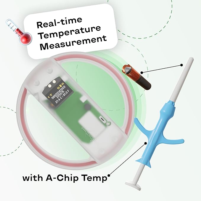Microchip Scanner - RFID Reader - Chip Pet Scanners with Registration and Temperature Monitoring Seamless Animal ID Integration for Animals, Dogs, Cats, Puppy, Kitten (Display)