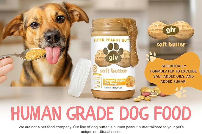 Dog Peanut Butter - All Natural Human Grade - 2 Ingredients (Peanuts & Honey) - Perfect for Pill Pockets, Training Treats and Healthy Food, 12oz Jar, 4oz Pouch & Lick Mat